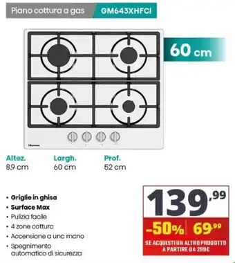 Piano cottura a gas Hisense