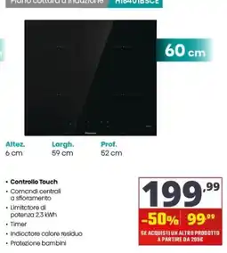 Comet Piano cottura a induzione Hisense offerta