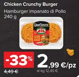 Carrefour Market Chicken Crunchy Burger Grandorate offerta