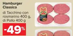 Carrefour Market Hamburger Classico di Tacchino con rosmarino di Pollo offerta