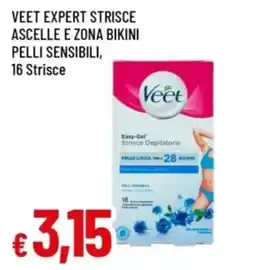 Famila Veet Expert Strisce Ascelle e Zona Bikini Pelli Sensibili offerta