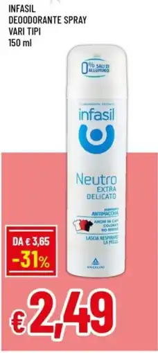 Famila Infasil deodorante spray neutro extra delicato offerta