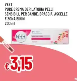 Famila Veet crema depilatoria pelli sensibili offerta