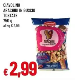 Famila Ciavolino arachidi in guscio tostate offerta