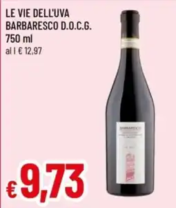 Famila Le Vie dell'Uva BarbareSCO D.O.C.G. offerta
