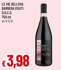 Famila Le Vie dell'Uva Barbera d'Asti offerta