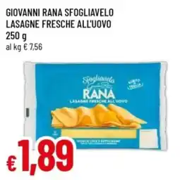 Famila Giovanni rana sfogliavelo lasagne fresche all'uovo offerta