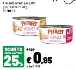 Iper La Grande Petreet Adult Tonno Rosa offerta