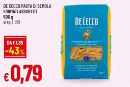 Famila De Cecco pasta di semola formati assortiti offerta