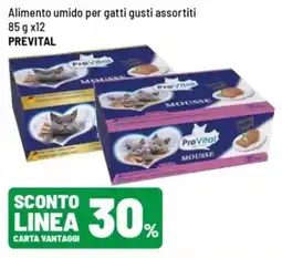 Iper La Grande Alimento umido per gatti gusti assortiti PREVITAL offerta