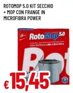 Famila RotoMop 5.0 kit secchio + mop con frange in microfibra power offerta