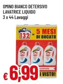 Famila Omino bianco detersivo lavatrice liquido offerta