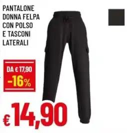 Famila Pantalone donna felpa con polso e tasconi laterali offerta