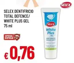 Famila Selex dentifricio white plus gel offerta