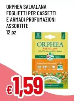 Famila Orphea Salvalana foglietti per cassetti e armadi profumazioni assortite offerta