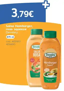 C+C Italmarket Salsa Hamburger, rosa squeeze Develey offerta