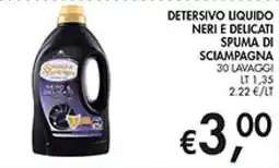Maxi Coal Detersivo liquido neri e delicati spuma di sciampagna offerta