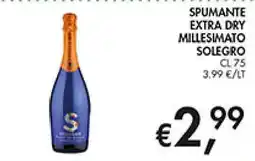 Maxi Coal Spumante extra dry millesimato solegro offerta