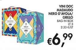 Maxi Coal Vini Doc Madaudo Nero d'Avola/Grillo offerta