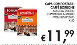 Maxi Coal Caps compostabili caffè Borbone offerta