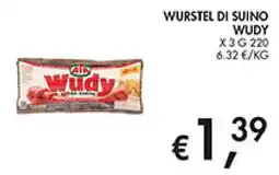 Maxi Coal Wurstel di suino Wudy offerta