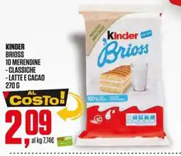 Coop Master Alleanza 3.0 Kinder Brioss offerta