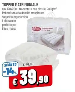 Famila Topper matrimoniale Meride Merze offerta