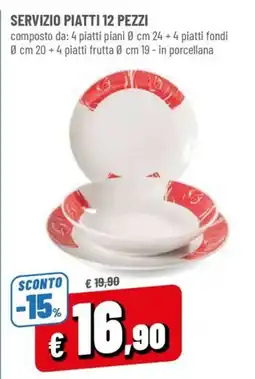 Famila Servizio piatti 12 pezzi offerta