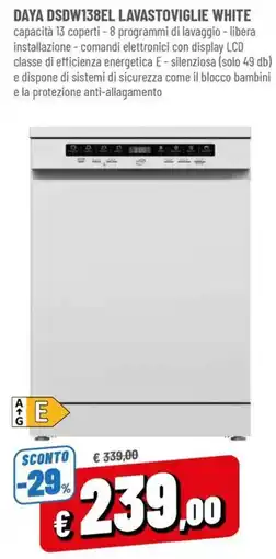 Famila Daya lavastoviglie white offerta