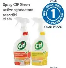 Famila Superstore Spray CIF Green active sgrassatore offerta