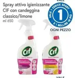 Famila Superstore Spray attivo igienizzante CIF offerta