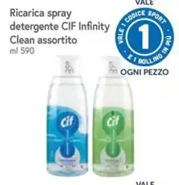 Famila Superstore Ricarica spray detergente CIF Infinity Clean assortito offerta