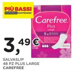 Poli Salvaslip plus large carefree offerta