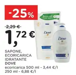 Poli Sapone, ecoricarica idratante Dove offerta