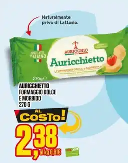 Coop Master Alleanza 3.0 Auricchietto formaggio dolce e morbido offerta