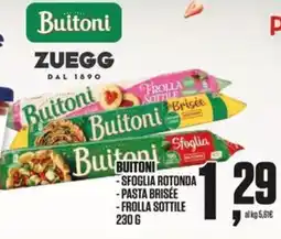 Coop Master Alleanza 3.0 Buitoni - sfoglia rotonda - pasta brisée - frolla sottile offerta