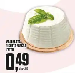 Coop Master Alleanza 3.0 Vallelata ricotta fresca offerta