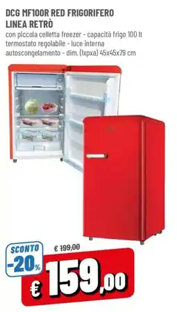 Famila DCG MF100R RED FRIGORIFERO LINEA RETRÒ offerta
