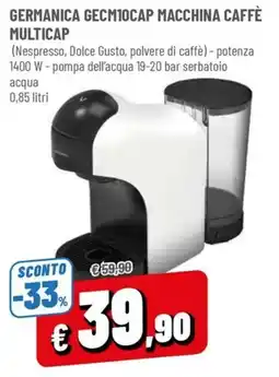 Famila Germanica GECM10CAP macchina caffè multicap offerta