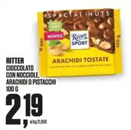 Coop Master Alleanza 3.0 Ritter Sport arachidi tostate offerta
