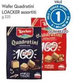 Famila Superstore Wafer Quadratinini LOACKER assortiti offerta
