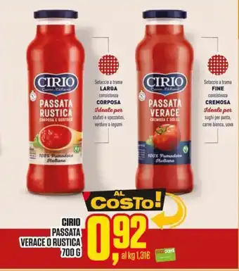 Cirio passata verace o rustica