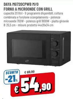 Famila Daya forno a microonde con grill offerta