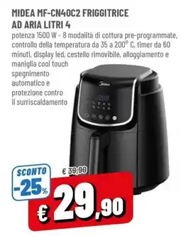 Famila Midea friggitrice ad aria litri 4 offerta