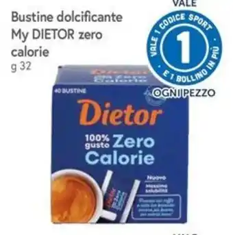 Bustine dolcificante My DIETOR zero calorie