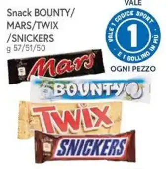 Snack BOUNTY/MARS/TWIX/SNICKERS
