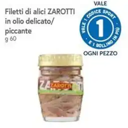 Famila Superstore Filetti di alici Zarotti offerta