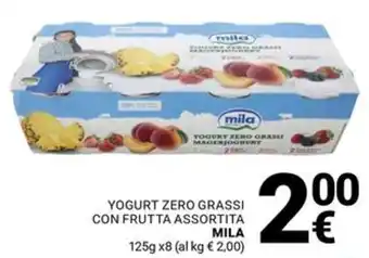 Yogurt zero grassi con frutta assortita Mila