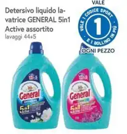 Famila Superstore Detersivo liquido lavatrice GENERAL 5in1 Active offerta