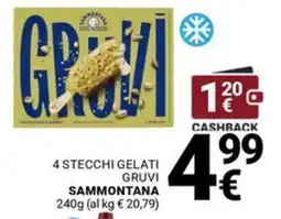 Supermercati Gulliver 4 stecchi gelati gruvi sammontana offerta